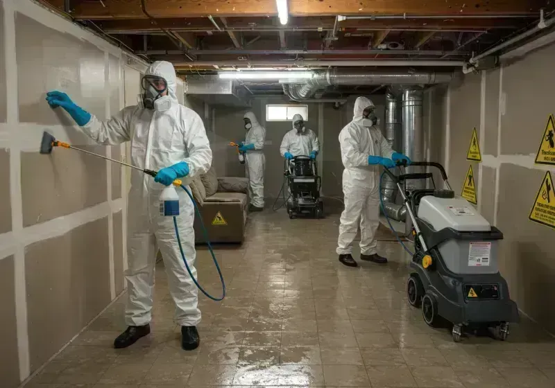 Basement Moisture Removal and Structural Drying process in San Miguel County, CO